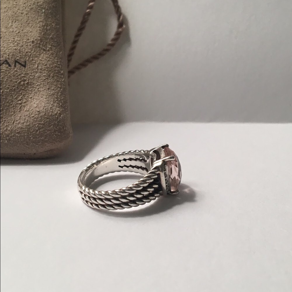 David Yurman morganite petite Wheaton ring 6.5 - Picture 2 of 7